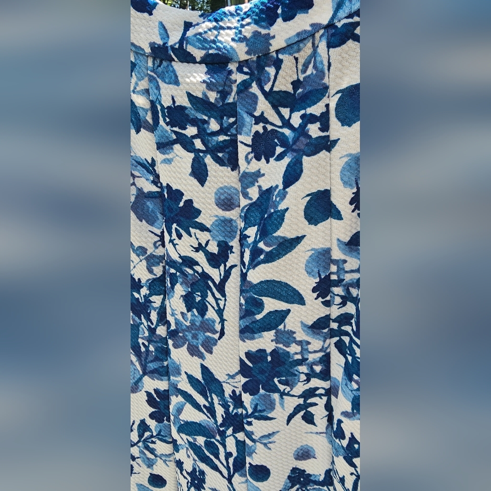 Blue and white circle dress